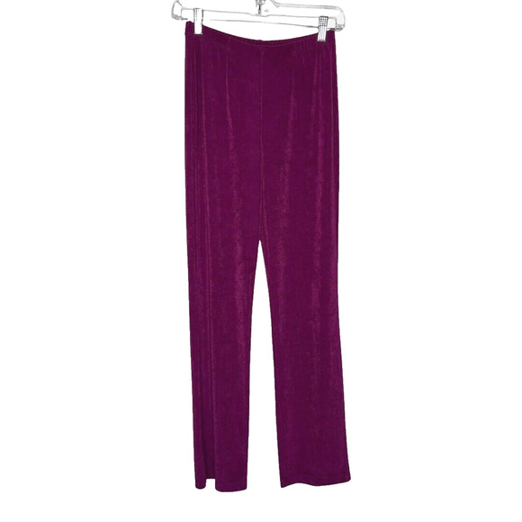 Chicos Pants Womens XS Tall Purple Slinky‎ Travel Career Business Casual Commute - Picture 1 of 6